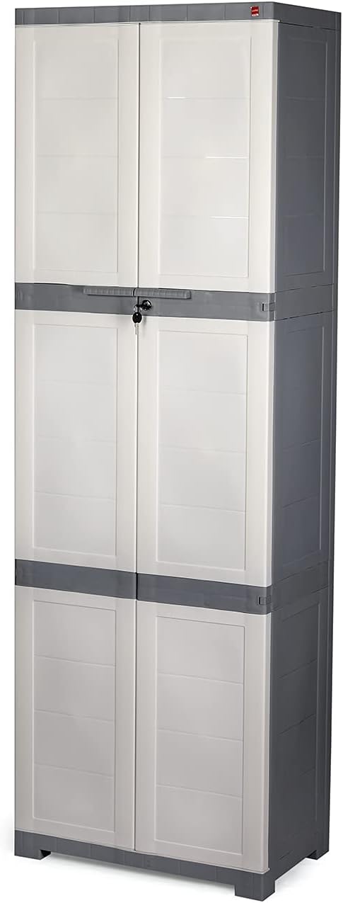 Cello Novelty Large Cupboard - White & Grey