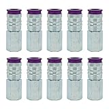 Milton 764VC ColorFit HighFlowPRO Couplers, V-style Purple, 1/4" NPT Female, Box of 10