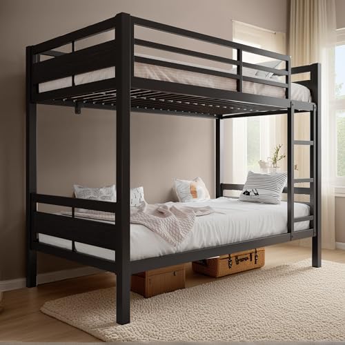 nesture. Bunk Bed Twin Over Twin, Heavy Duty Metal...