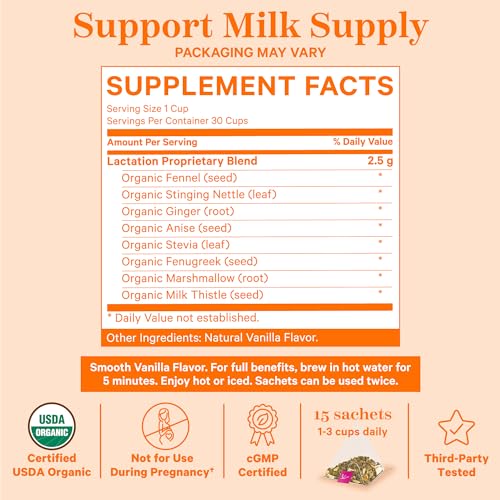 Pink Stork PSLSV15 Organic Lactation Support Tea For Breast Milk Supply thumb #3