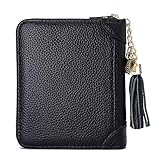SafeCard 40 Card Solts Women's Credit Card Case Wallet 2 ID Window and Zipper Card Holder (40 Card Black)