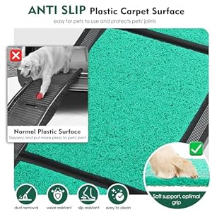   Max-Length-71-Width-20-Dog-Car-Ramp-for-Large-Dogs-Up-to-250lbs-Foldable-Non-Slip-Surface-Ideal-for-Cars-SUVs-Trucks-and-Outdoor-Steps-Upgraded-Lighter-Weight-Extra-Wide-Pet-Stairs-Ramp