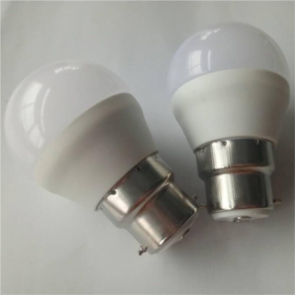 Fengyan Ampoules domestiques 10 pièces/lot DC12V E14/E27/B22 G45 ampoules LED plastique + aluminium 5W 12V ampoule DC basse tension marché nocturne lampe Lampe d'éclairage domestique ( Couleur : Warm