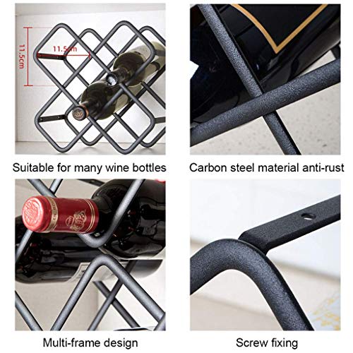 Soporte de mesa para 8 botellas en acero carbon miniatura 6