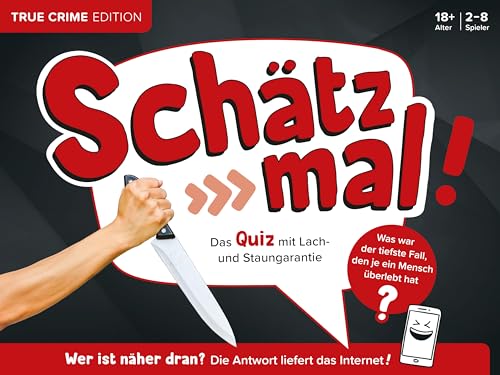 Schätz mal! True Crime Edition: Das Quiz mit Lach- und Staungarantie | Ab 18 Jahre | 2-8 Spieler | Spiel, White
