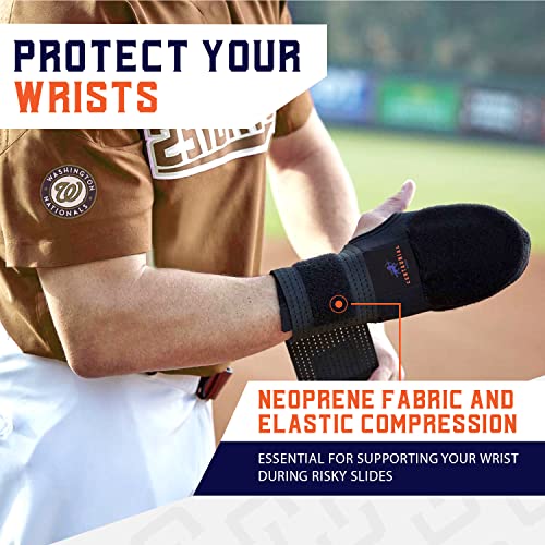 Centaurial Sport - Baseball Sliding Mitt For Hand Protection Neoprene Adult Sliding Mitt Softball Baseball Hand Guard For Either Hand Infield Training Glove Elastic Compression Strap #TOP4