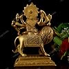 Vintage Gulley Brass Durga Idol Sitting on Lion I Religious Goddess I Maa Durga I Home Decor I Gifiting I Interior Decoration I Living Room