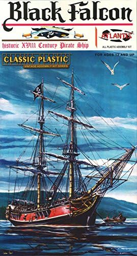 Atlantis Toy and Hobby Black Falcon Pirate Ship Classic 1:100 Scale Plastic Model Kit