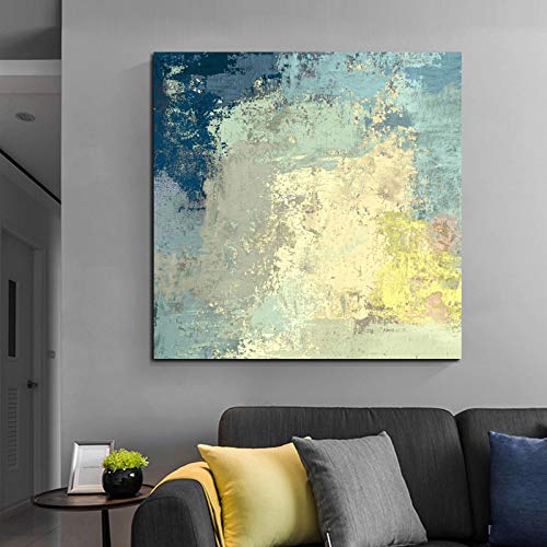 Peinture murale abstraite et affiche colorée moderne pour décoration de la maison 40x40