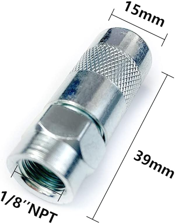 HANTUO - 6 PCS Grease Gun Nozzle tip, Grease Nozzle Metal Replacement Grease tip Nozzle Fitting Nipple Grease Gun Lubrication Accessories, Steel Copper Grease Gun by HANTUO - Image 5