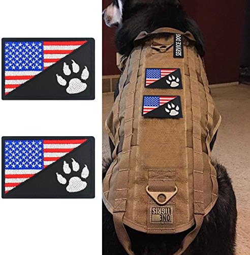 Service Dog Patch in Training Embroidered Patches for Vest Harness Backpack K9 Morale Badge Hook & Loop Outdoor Tactical Dog Molle Vest Camouflage Harness