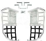 Banshee YFZ 350 Propeg Nerf Bars Silver with Black Nets compatible with all years and models Yamaha Banshee 350