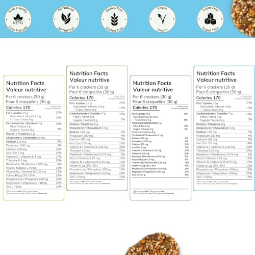 Image of The Low Carb Co High Protein Seed Crackers, Variety Pack, 4-Pack