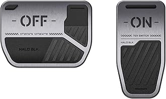 HALOBLK Non-Slip Performance Foot Pedals Designed for 2025-2021 Tesla Model 3 Model Y Accessories (Toy Switch)