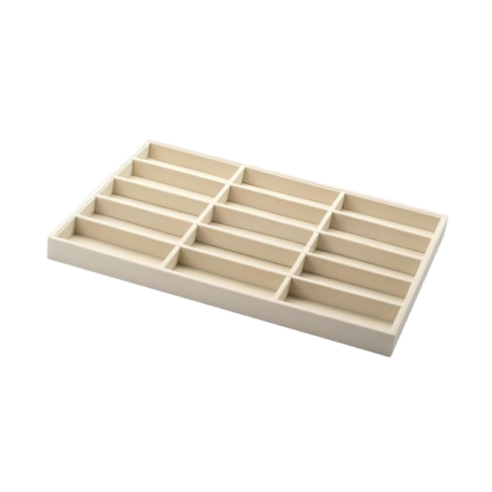 Sharplace Brillenvitrine, Sonnenbrillen-Organizer-Box, multifunktional, stapelbar, 15 Fächer, Brillenhalter, Behälter für Schaufenster, Gelb
