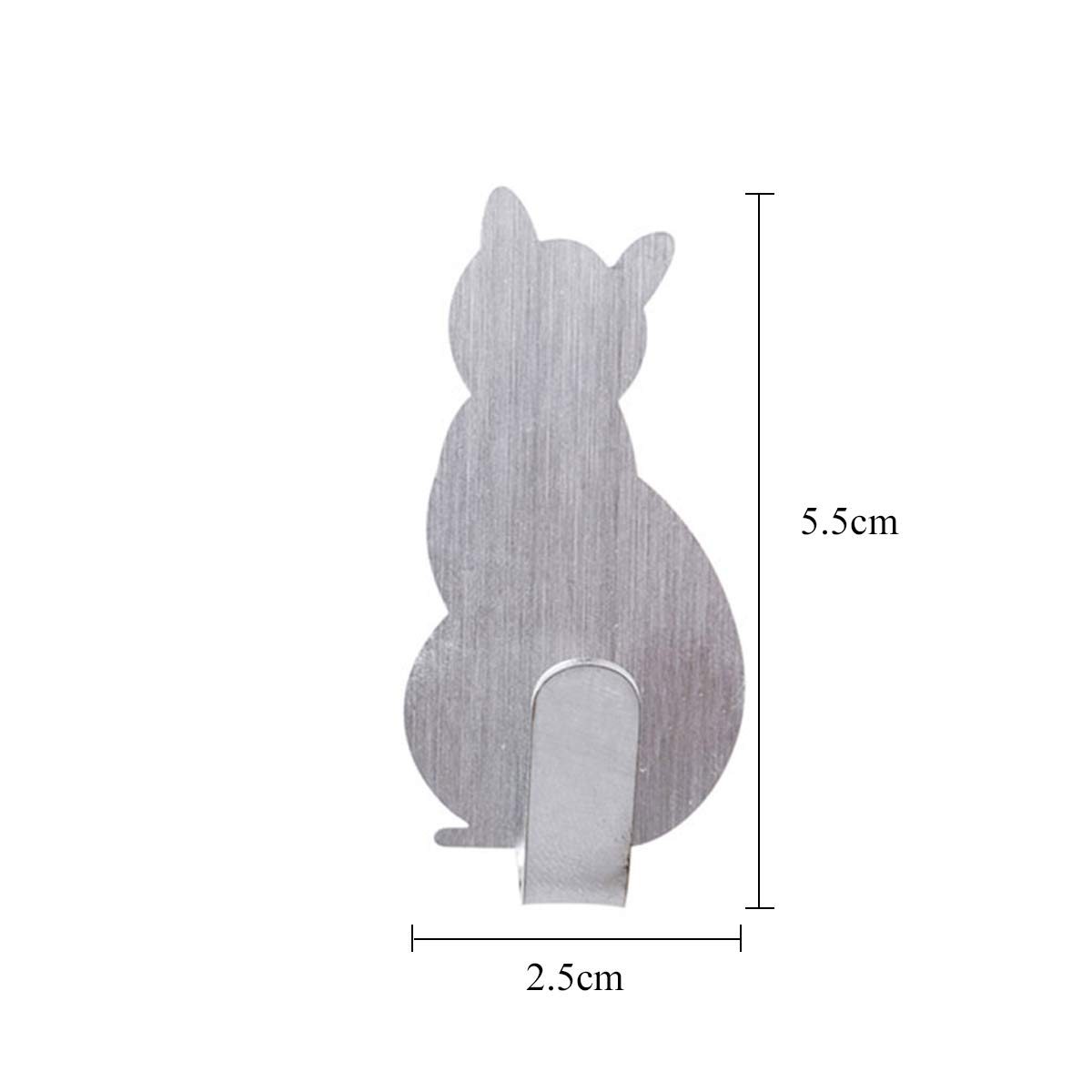 Genérico Toallero Ganchos para Toallas autoadhesivos Ganchos para Albornoz Ganchos Decorativos Ganchos de Pared creativos para Gatos Acero Inoxidable Soporte para Toallas de baño Cocina Ganch