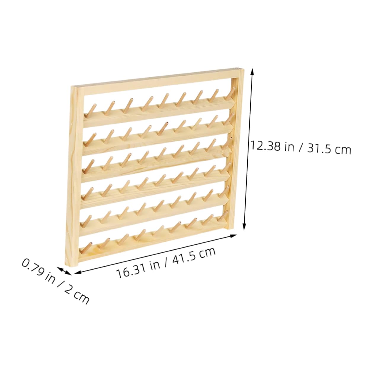 DOITOOL Supporto per Fili da Cucito in Legno Facile da Installare, Portarocchetti da Parete Salva per Organizzare Fili da Cucire in Casa o Laboratorio