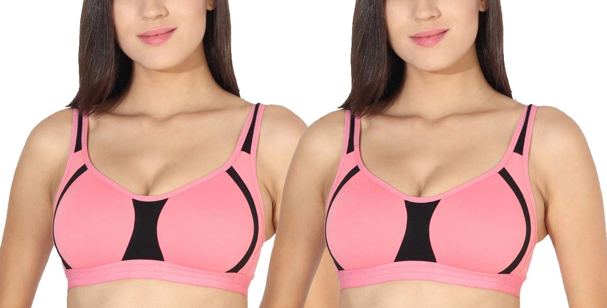 Teeny Bopper Non-Padded Non-Wired Combo Pack of 2 Sports Hook Bra