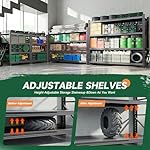 Letaya 71.3" W Metal Storage Shelves,5000LBS Heavy Duty Garage Shelving Units, 4 Tier Adjustable Utility Rack Shelf,Large Industrial Shelves,for Shop,Warehouse,Basement (71.3" W x 24" D x 70" H) - Image 4