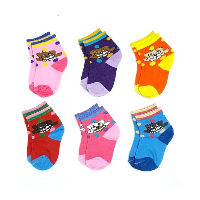 Socks For Kids Baby Girls And Baby Boys Cotton Multicolor Ankle Length Socks Pack Of 6-image-28