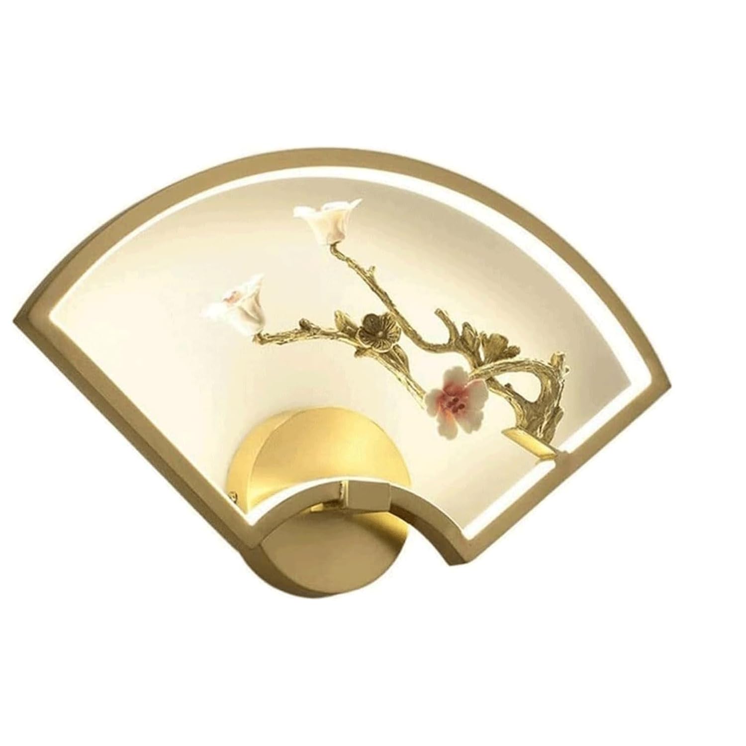 ASerZenith Led Wall Sconce, Wall Lighting Fixtures Geometric Copper Led Creative Flower Acrylic Shape Wall Light Fixture For Corridor Living Room Bedroom Staircase