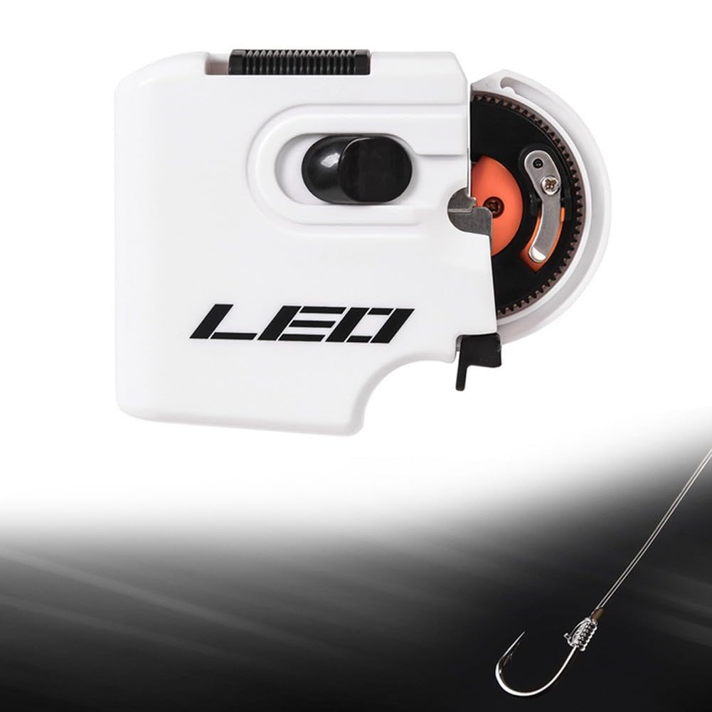 Legatrice automatica per ami da pesca, legatrice elettrica portatile con motore ad alta coppia per ami sottili, guscio in ABS/PC, pesca all'aperto a batteria (batterie non incluse)