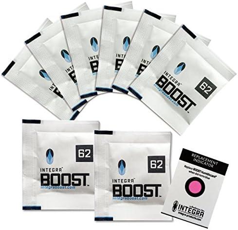 Integra Boost 62% - 8 x 8g Moisture Regulator I 2-Way Humidifier with Indicator Display - Humidity up to 25g I Humidification Pack
