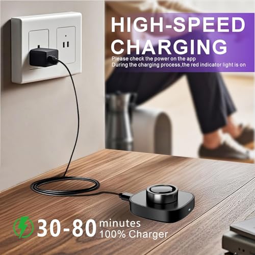 Image of Charger for Oura Ring Gen3 - Size 13 - Fast Charging Dock with USB C Wall Charger & 3FT USB-C Cable Compatible with Oura Ring Gen3