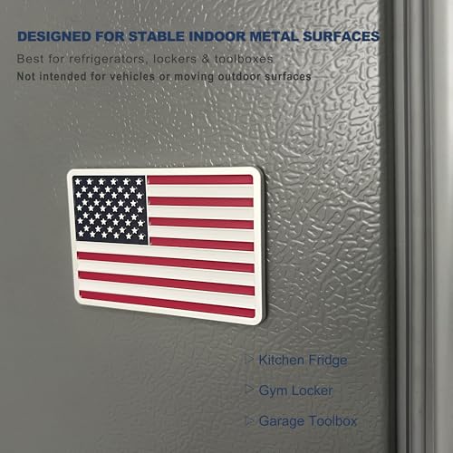 Imán metálico decorativo bandera USA rectangular miniatura 7