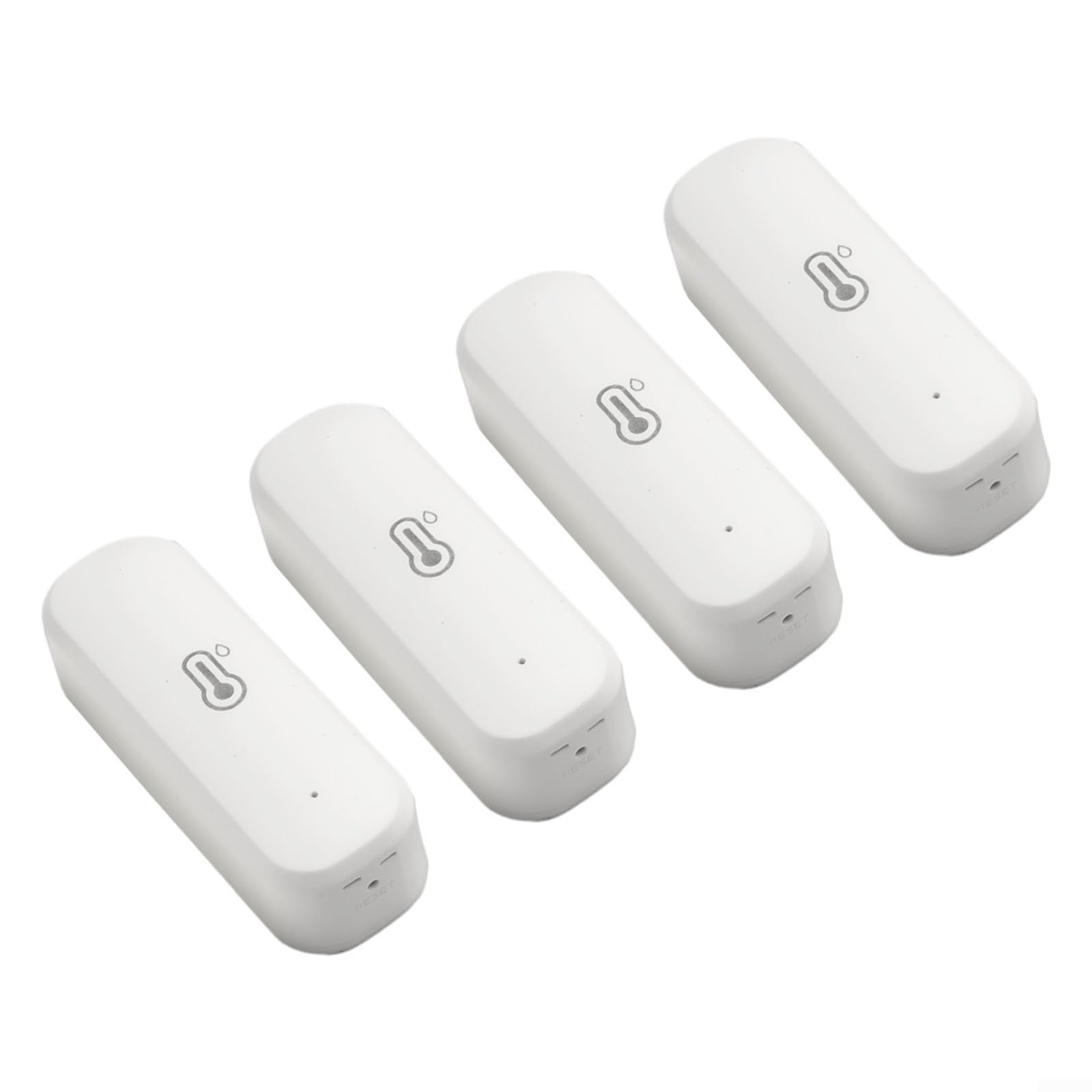 Moniteur intelligent de température et d'humidité, 4 pièces pour capteur de thermomètre hygromètre Zigbee, avec notification d'application à distance, pour la maison, la serre
