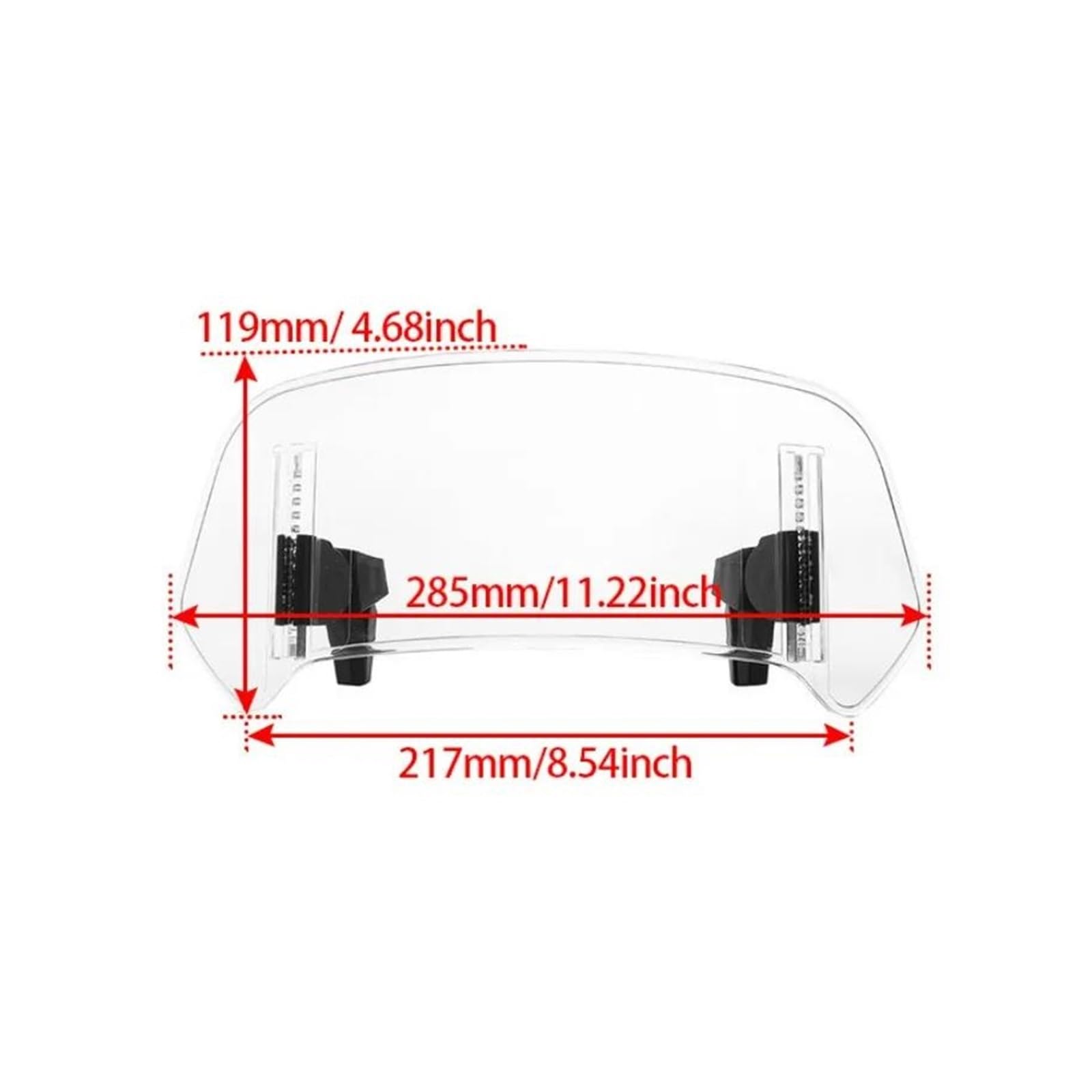 Adatto Deflettore Morsetto Spoiler Con Estensione Regolabile Parabrezza Universale Per Moto Regolabile Parabrezza(Heighten Clear)