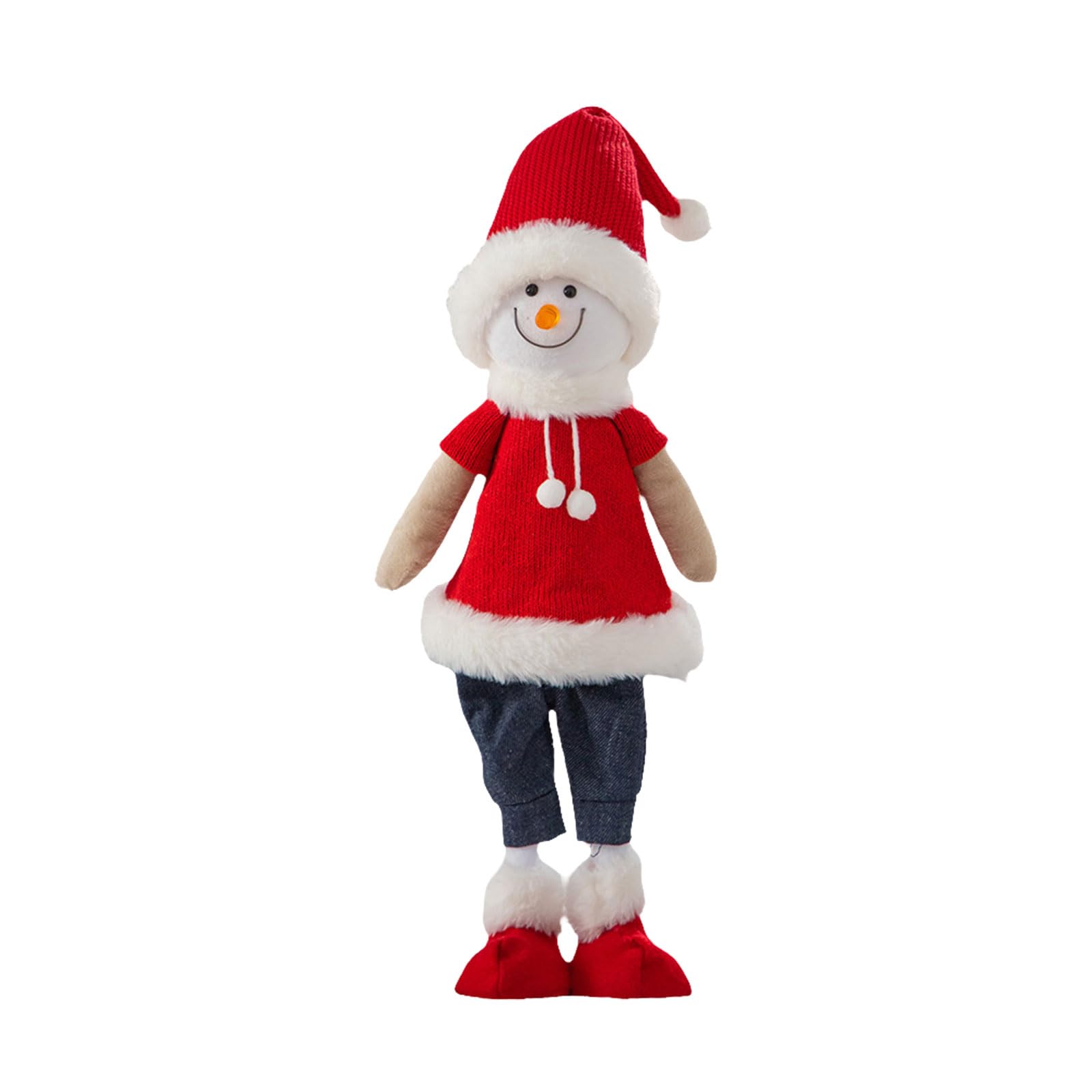 Buxuaaaa N Christmas Santa/Snowman/Deer Figure Home Decoratio Standing Dolls Window Adorment Ornament For Indoor Outdoor Christmas Ornament
