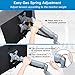 HUANUO Triple Monitor Stand - Height Adjustable Gas Spring 3 Monitor Arm Desk Mount, Full Motion Articulating Vesa Bracket Fits 13 to 32 Inch Screens with Clamp Grommet Mounting Base
