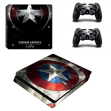 CPT AME-rica Theme 3m Skin Sticker Cover For PS4 Slim Console And Controllers|18
