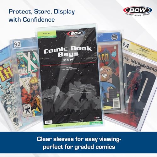 بي سي دبليو شنطة قابلة لاعادة الغلق للكاريكاتير المصنفة - 9 × 14