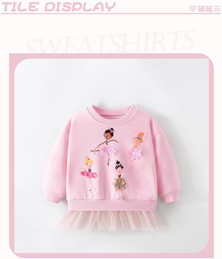 Winzik Toddler Sweatshirt Kids Baby Girls Christmas Sweatshirt Crewneck Pullover Long Sleeve Sweatshirts 1-7 Years 9 51HaTkcZpDL. AC