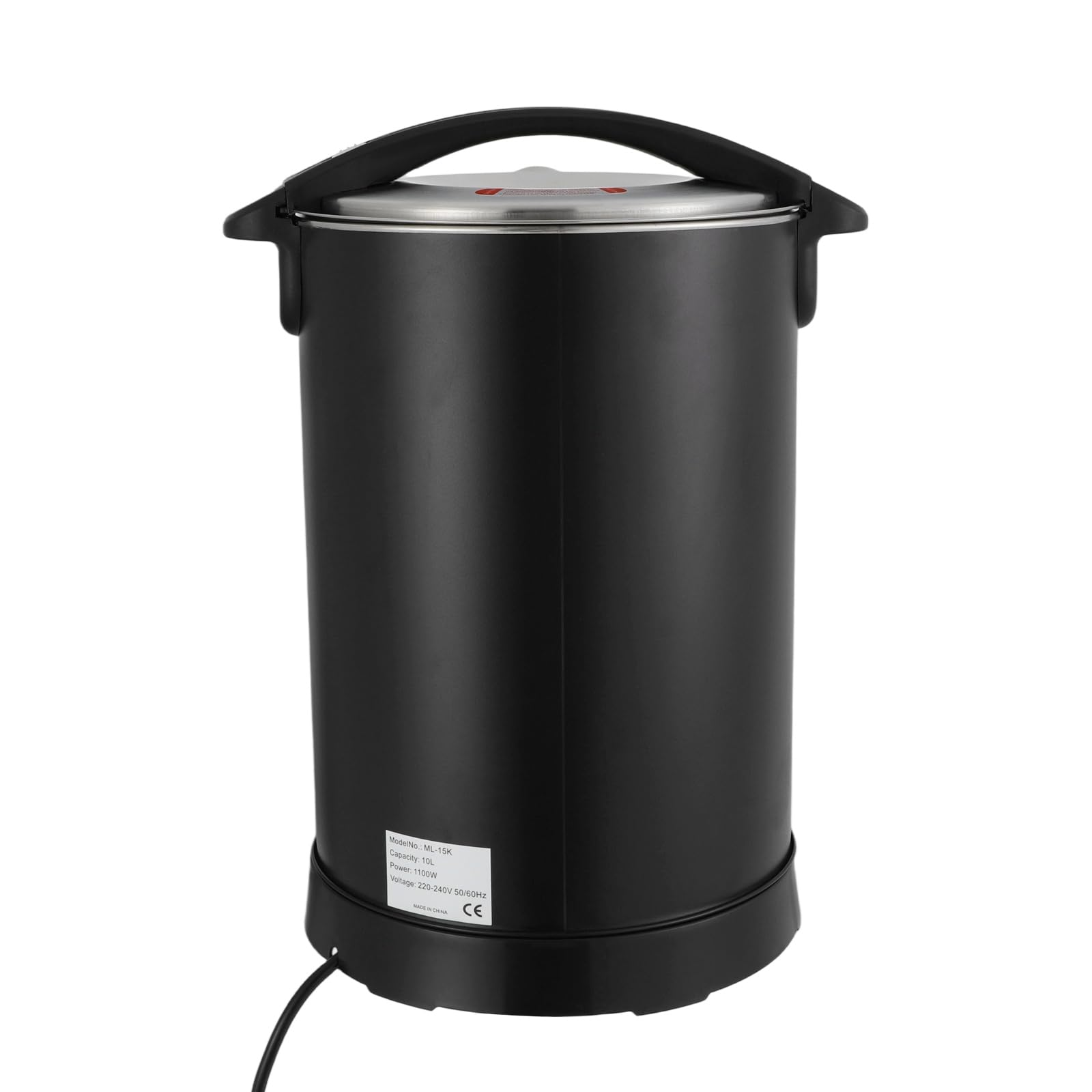 RUETERY Elektryczny topiący wosk o pojemności 10 l, 1100 W, garnek do topienia wosku z regulatorem temperatury 0-100°C, do produkcji świec DIY, w zestawie z pokrywką zabezpieczającą