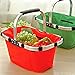Foldable Picnic Basket - Lightweight Insulated Baskets Collapsible Grocery Bag Beach Tote with Aluminum Frame & Handle for Camping Family Trip Travel Waterproof Lining Purse Food Fresh Outdoor Storage