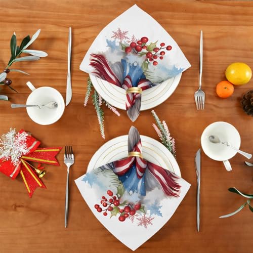 Servilletas de Tela Christmas Watercolor Perro x6 miniatura 5