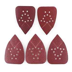LotFancy Sanding Pads for Black and Decker Mouse Sanders, 50PCS 60 80 120 150 220 Grit Sandpaper Assortment – 12 Hole…