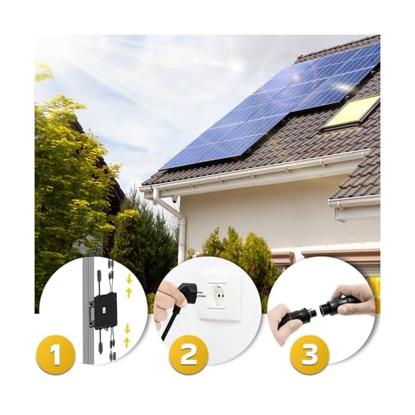 SUNNIVA® Balkonkraftwerk 850/800W Solaranlage mit 800W Astro-Energy Micro Wechselrichter Wifi Bluetooth und Speicher, drosselbar, 2x 425W Solarmodule, 5m Kabel, Solarkabel, Photovoltaikanlage – Bild 3