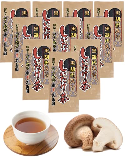 しいたけ茶 コラーゲン配合 黒胡椒入りしいたけ茶 ノンカフェイン 個包装 スティックタイプ