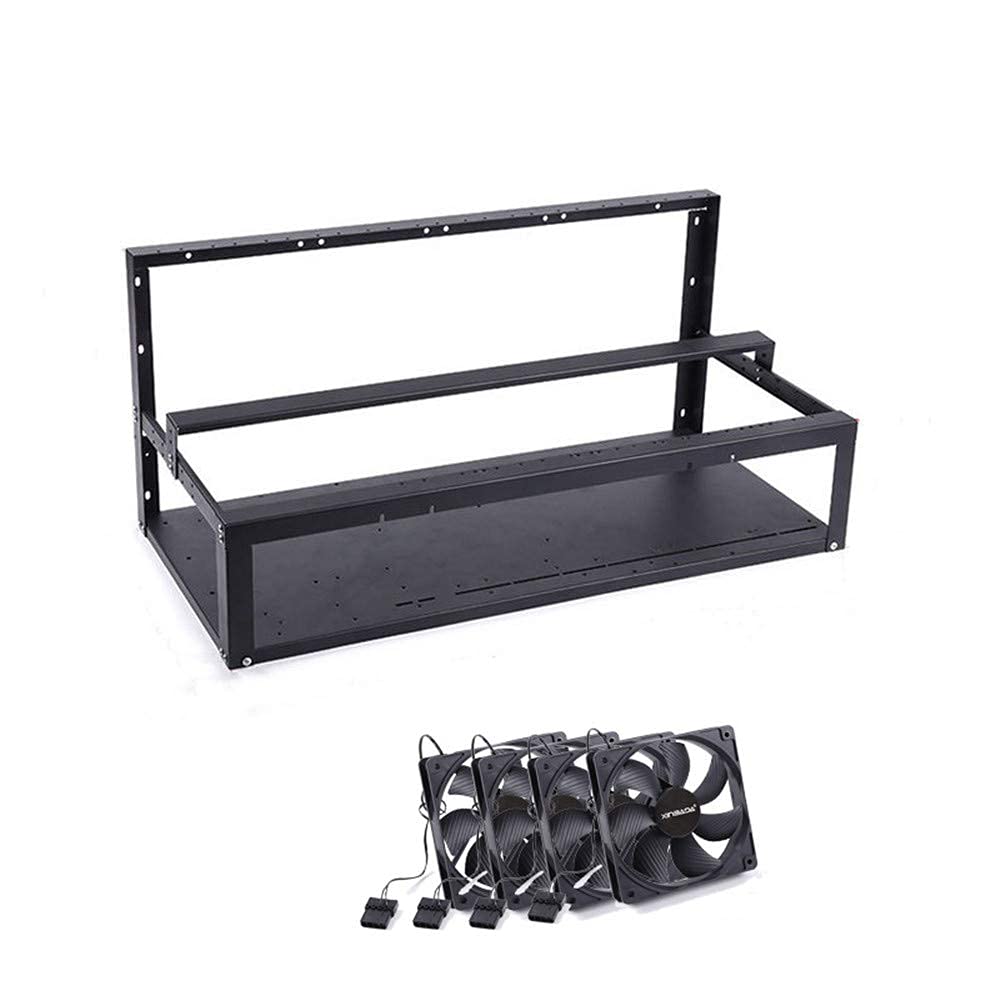6/8 GPU Miner Mining Rig Aluminum Stackable Open Air Case Computer ETH Frame Rig for bitcon Miner Kit Unassembled Ethereum