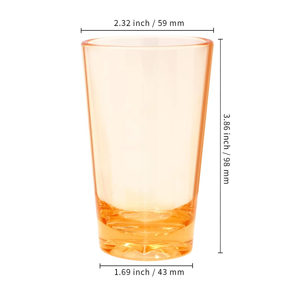 Amazon.com | EgieMr Unbreakable Drinking Glasses, 5 Oz Plastic Tumblers Cups  Set of 6 in 3 Assorted Colors: Tumblers & Water Glasses