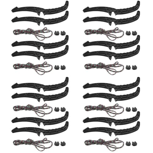 SUPVOX 8 Sets Ski Brake Handle for Snowboard Replacement Part Thick Plastic Material for Longevity Easy to Use Integrated Rope