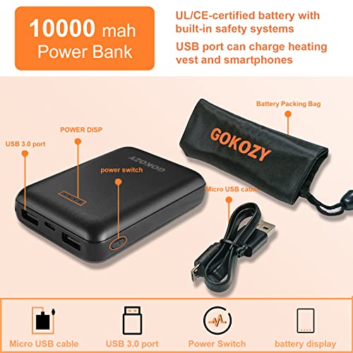 Gokozy Heated Vest for Women with Battery Pack-Women's Lightweight Heating Vest Outer-wear Warm Waistcoat Heat Women Jacket Outdoor