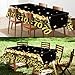 Uiorgui 2pcs 70th Birthday Tablecloth, Black Gold 70th Birthday Decorations for Men Women Vintage 1956 Table Cloth Plastic Rectangular 70th Table Cover Happy 70 th Anniversary Party Supplies