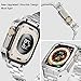BAITEYOU Stainless Steel Watch Band with Case Compatible with Apple Watch Ultra 3 2 1 band (49mm), Rugged Strap with Metal Protective Bumper Cover for iWatch Bands Men (Silver)