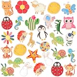 SANNIX 60Pcs Enamel Pins Bulk Set, 30 Styles Cute Cartoon Brooch Pins for Backpacks, Clothes, Bags, Hats - Funny Lapel Pins Button Badges Accessories