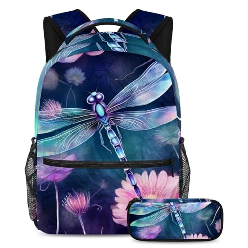 Sac à dos violet motif libellule pour accompagner vos sorties et randonnées
